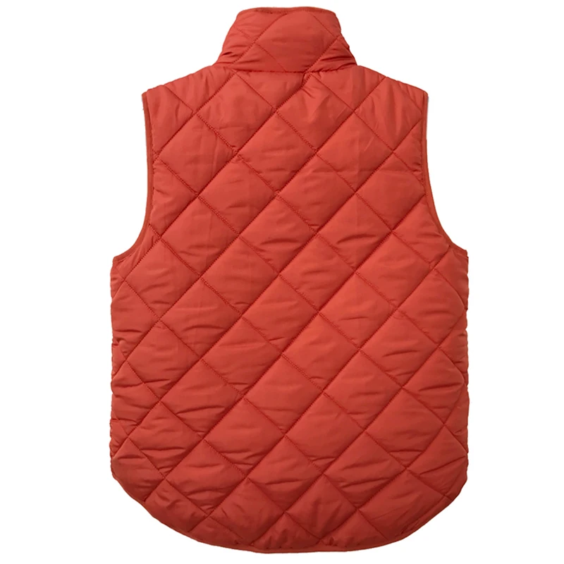 Женский зимний стеганый жилет размера плюс куртка с воротником-стойкой без