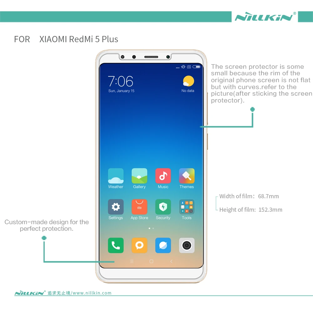 Xiaomi Redmi 5 Plus Защитная пленка Nillkin прозрачная/Матовая Мягкая Пластиковая пленка для Xiaomi Redmi 5 Plus не стекло 5,99 дюйма