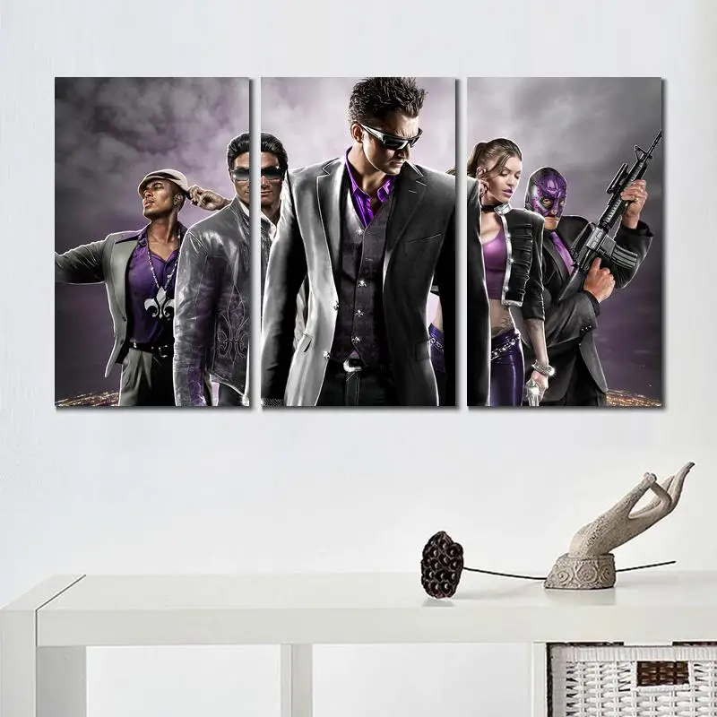 Saints row холст печатных живопись 3 комплекта настенные панно для Декор в