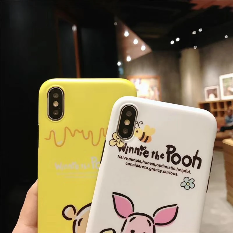 Cute Cartoon Bear Pig Pattern Case For iphone 6 6s 7 8 Plus X XR XS MAX Fancy Back Cover 6plus 7plus 8plus XSMax Soft TPU cases | Мобильные