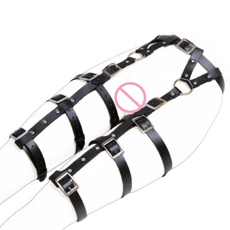 CamaTech искусственная кожа на ногу бандаж наручники для регулируемый ремешок ноге