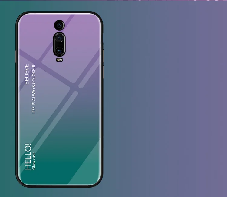 Чехол из закаленного стекла Red mi K20 градиентного цвета для Xiao mi 9T mi 9T черный силиконовый мягкий чехол-бампер на красном mi K20 Pro glass Cse