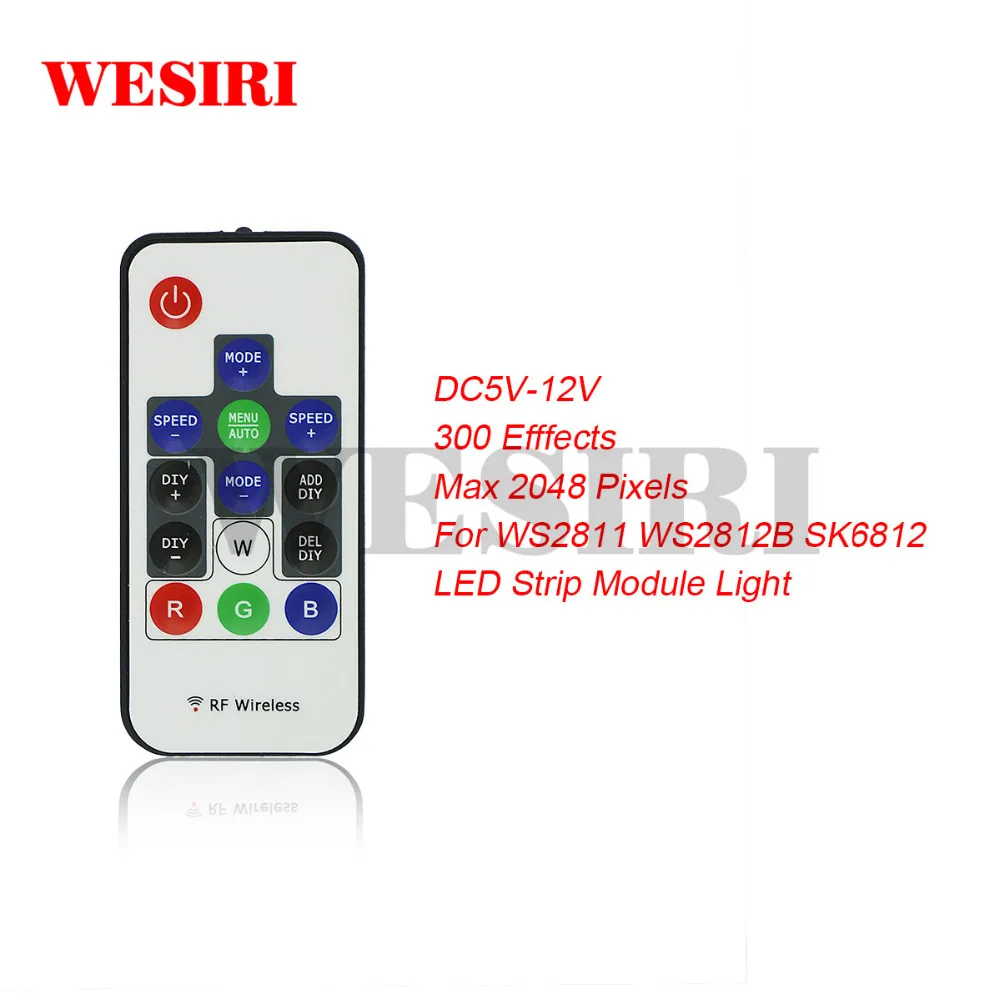 Фото WESIRI DC5V-12V 14Key Мини-RF беспроводной пульт дистанционного управления LED контроллер WESIRI DC5V-12V 14Key Мини-RF беспроводной пульт дистанционного управления LED контроллер