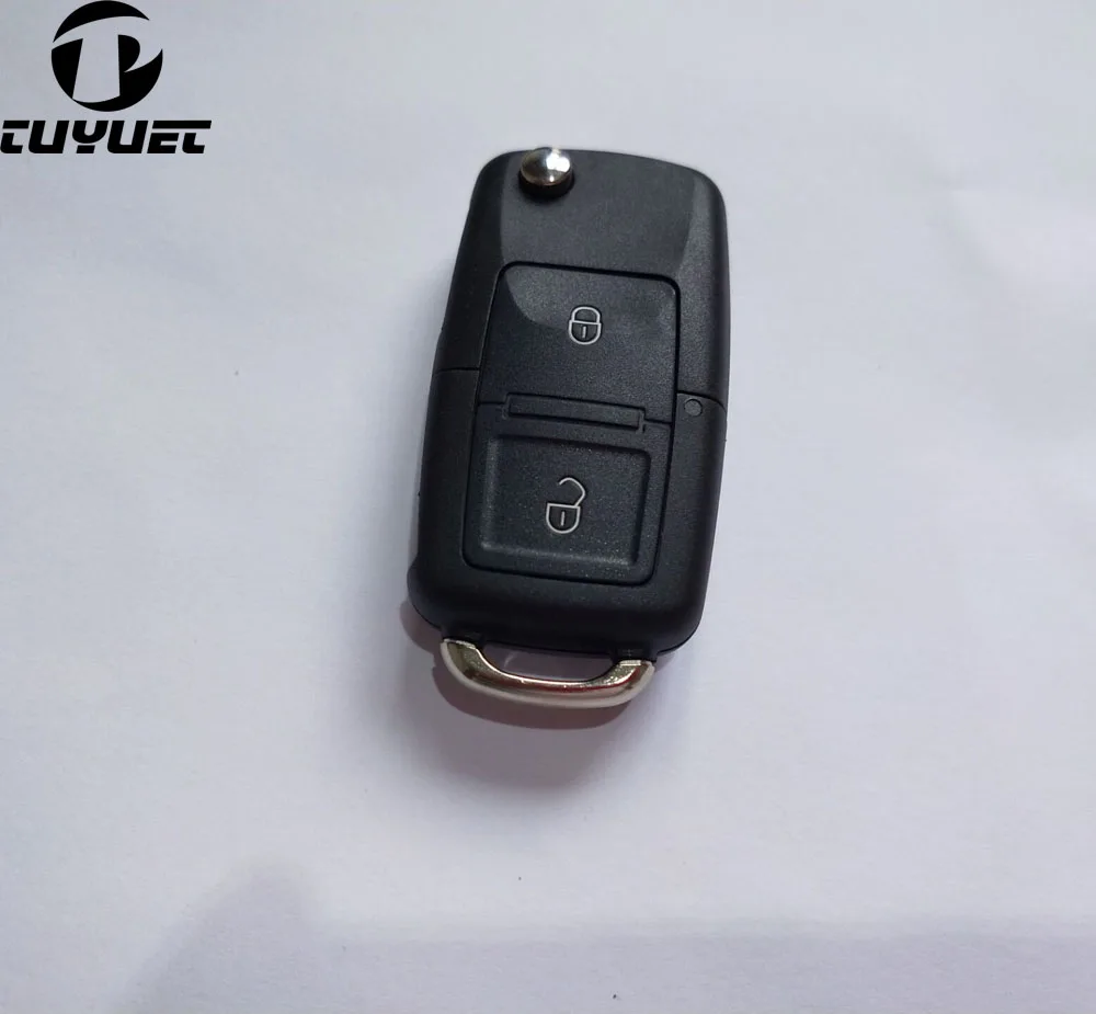 Складной чехол брелок с 2 кнопками для дистанционного ключа VW Volkswagen Old Skoda Octavia Elite