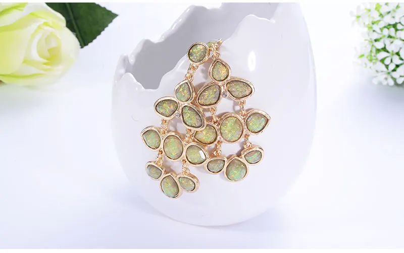 Женские Романтические Серьги-пусеты модные разноцветные большие серьги из смолы