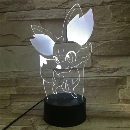 3D оптический Настольный светильник Pokemon лампа настроения сенсорный пульт