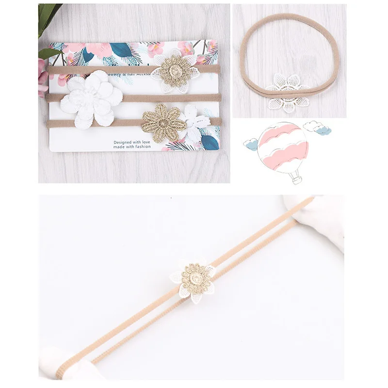 Белая Цветочная кружевная лента для волос в европейском и американском стиле