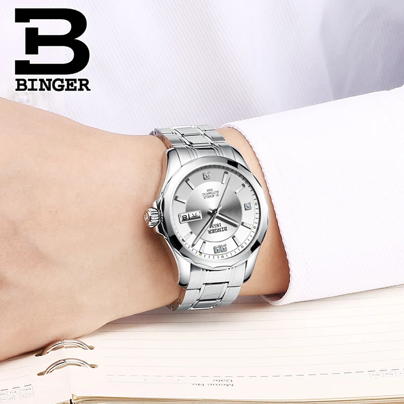 Швейцария Бингер мужские часы люксовый бренд Япония Miyota автоматический