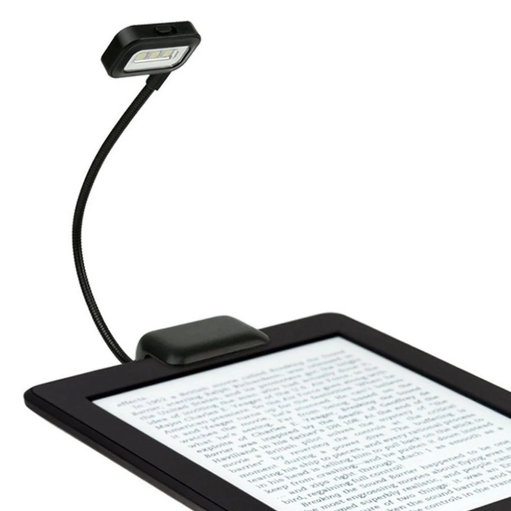 Новая портативная лампа 4 5 в/0 Вт Гибкая мини клип на Чтение свет книга для Amazon