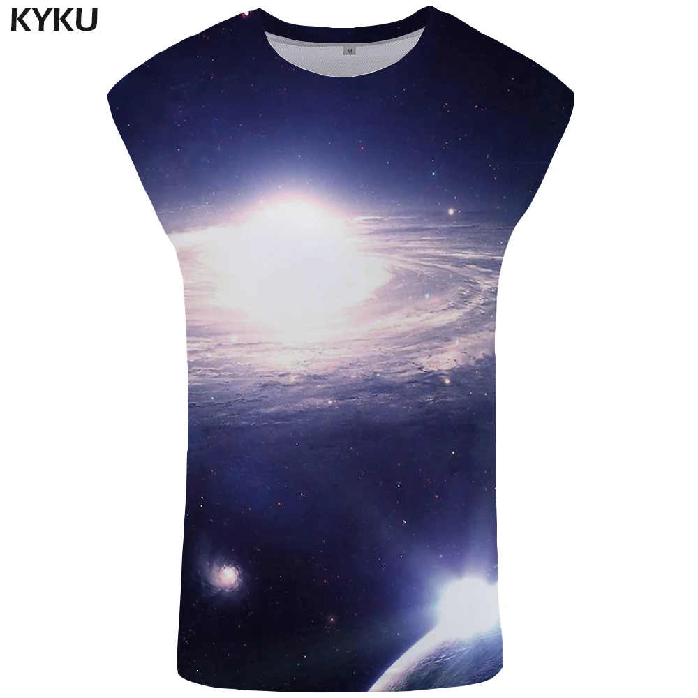 KYKU Galaxy майка Мужская небесная Стрингер светлая s Бодибилдинг Вселенная Майка