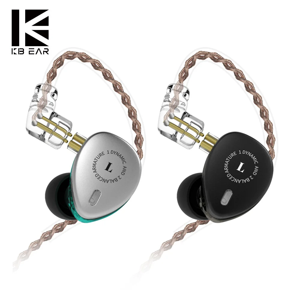Новый KBEAR KB06 2BA + 1DD Гибридный в ухо наушники HIFI спортивные с 3 5 мм MMCX вкладыши