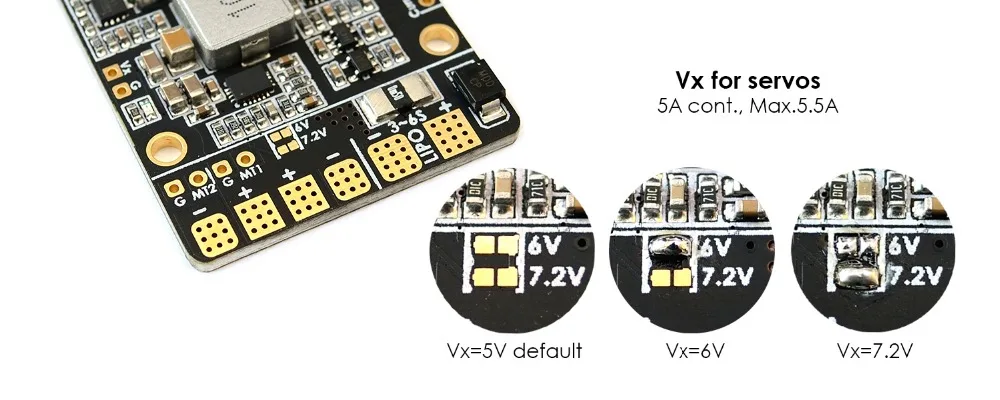 Matek FCHUB W PDB 3 6S Встроенный 4 BEC и 104A Датчик тока для гоночного дрона RC FPV|Детали
