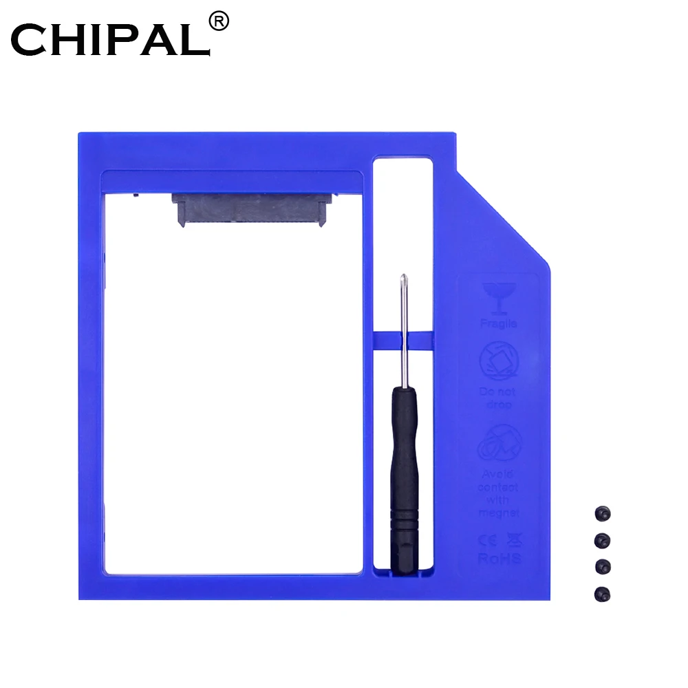 CHIPAL синий Пластик SATA 3 0 2nd HDD Caddy 9 5 мм для детей в возрасте от 9/9 2 &quotSSD чехол Корпус