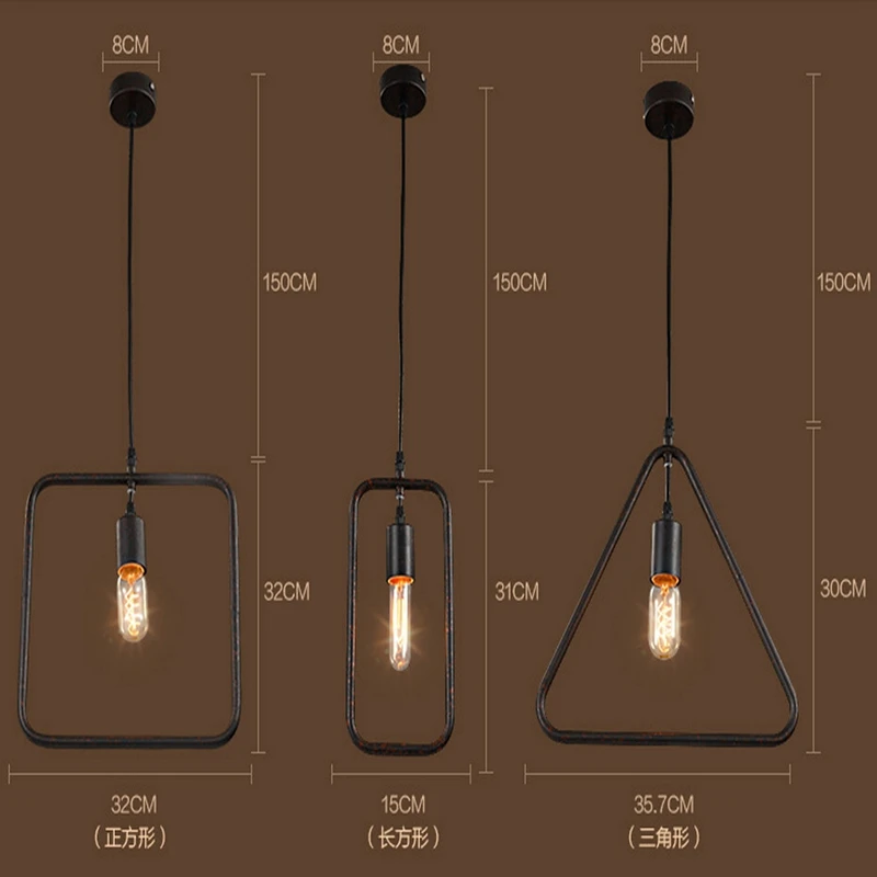 Edison Ретро Паук Люстра Освещение лампы паук освещение AC 110-240 В droplights | Лампы и
