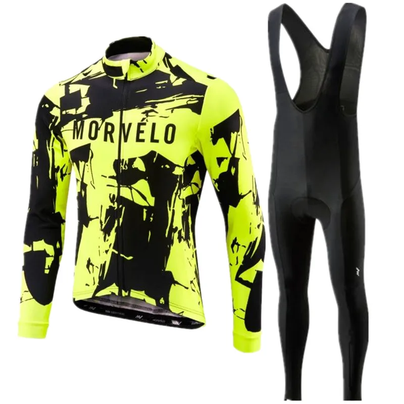 Мужской комплект одежды для велоспорта Pro team Morvelo из Джерси с длинным рукавом и