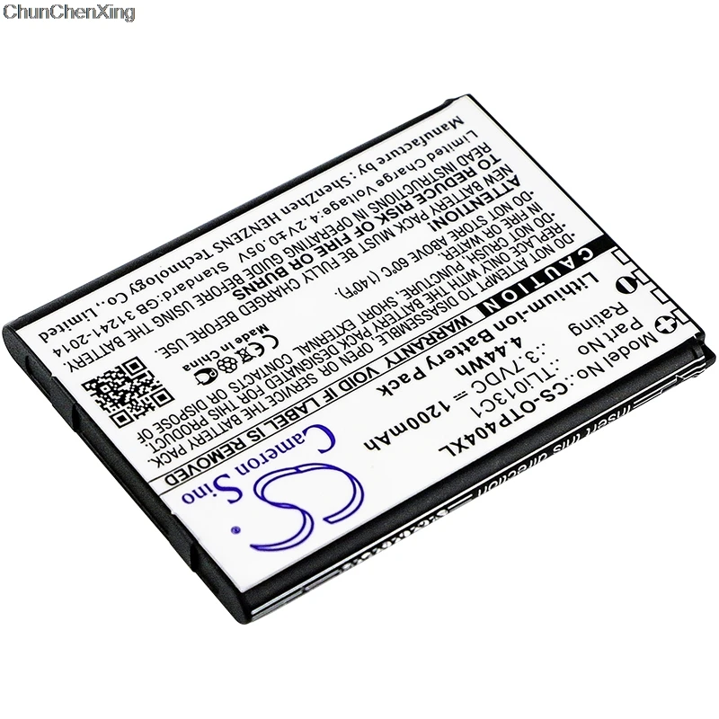 Аккумулятор Cameron Sino 1200mAh TLi013C1 для Alcatel One Touch Go Flip OT 4043S 4044T|Аккумуляторы мобильных