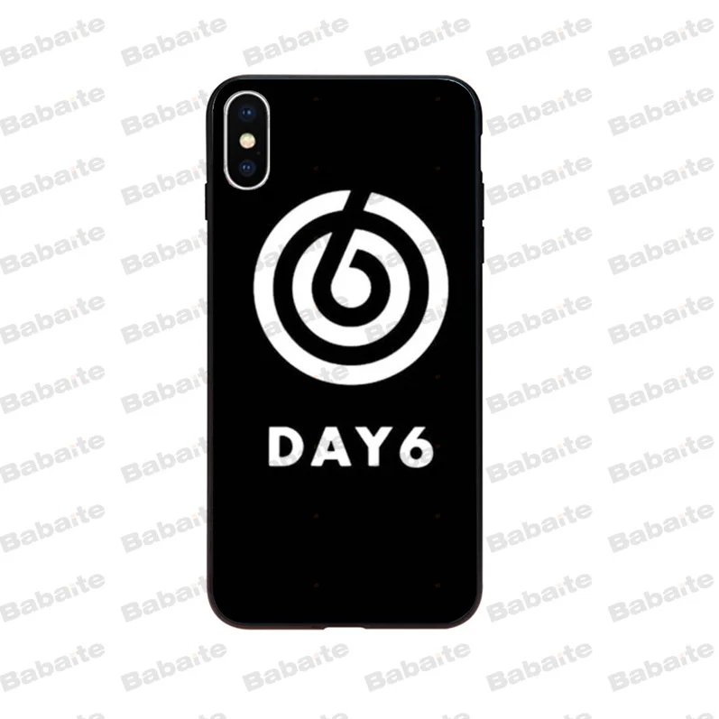 Babaite DAY6 мужской черный чехол для iPhone 5 5S SE 6 6S Plus 7 8 XR X XS MAX|Чехлы-накладки| |