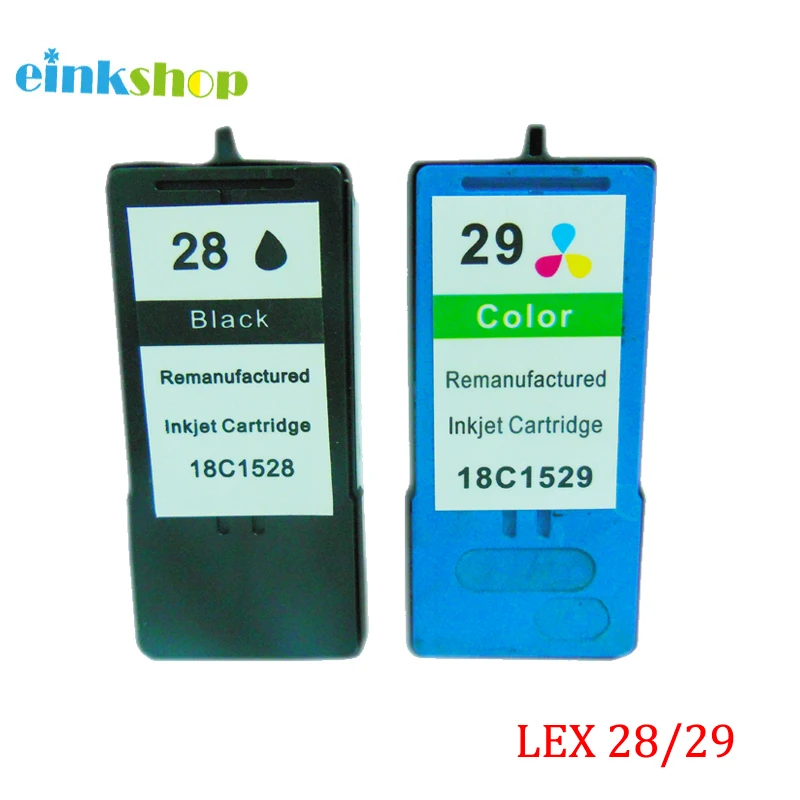 Einkshop 2 шт. черный и трехцветный для Lexmark 28 29 чернильный картридж X5070 X5075 X5320 X5340