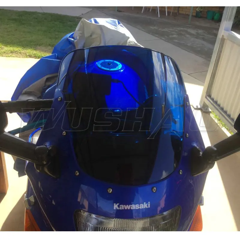 Мотоциклетное ветровое стекло Ветер Экран для 1993-1998 2004 2007 Kawasaki ZZR400 ZX400 ZX400N ZZR600 ZX600 ZZR ZZ-R 400 N 600 E - Цвет: Blue