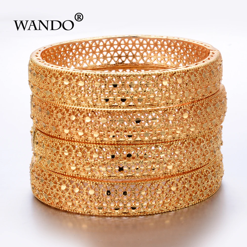 WANDO 4 шт./лот очаровательные браслеты для женщин роскошный бренд золотой цвет