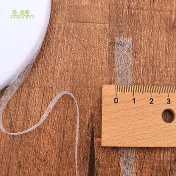 White 10mm 70 Yard Chainho, двусторонняя клейкая ткань для аксессуаров DIY, ткань для подкладки, от 1 см до 3 см, черный и белый, 70 ярдов - Цвет: White 10mm 70 Yard