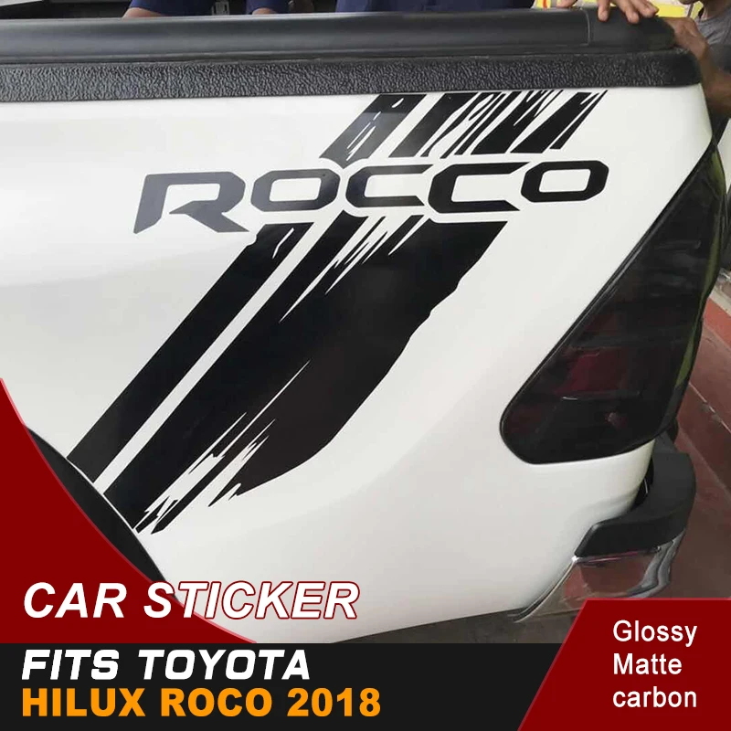 2 шт. hilux racing box bed side stripe graphic виниловые автомобильные наклейки аксессуары для TOYOTA