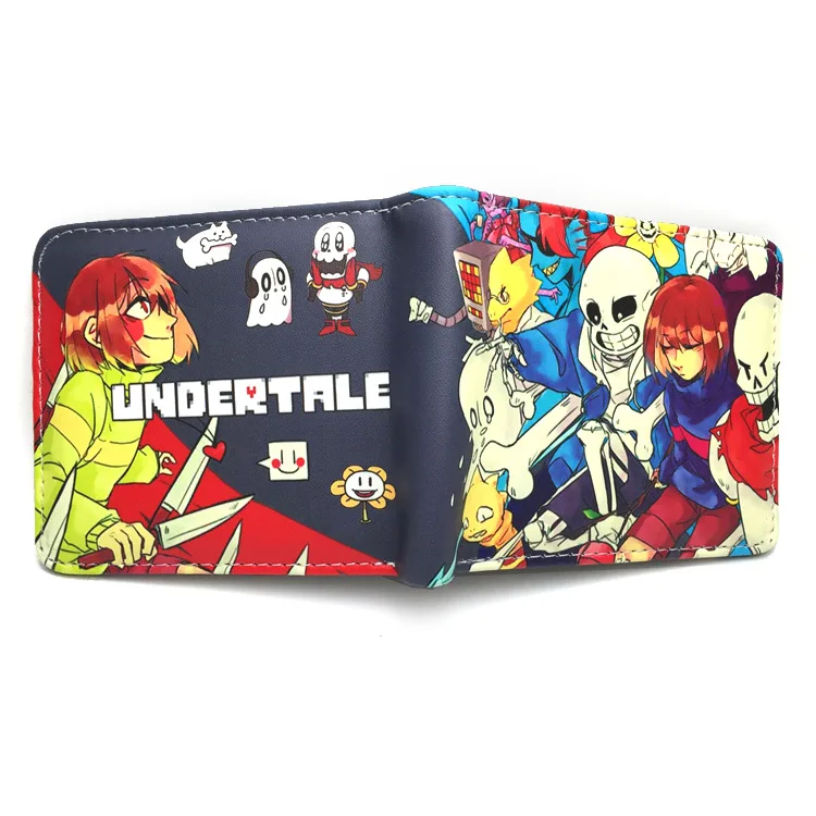 Новинка, игровой бумажник Undertale, ПУ, студенческие короткие кошельки, повседневный кожаный держатель для карт, милый мультяшный подарок, Детский кошелек, Carteras