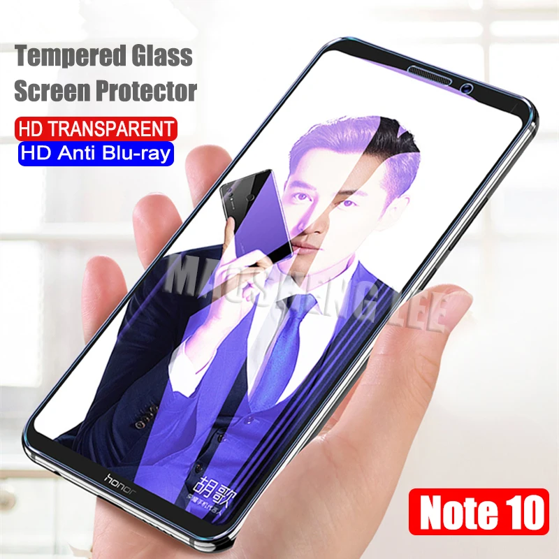 2 шт./лот закаленное стекло для Huawei Honor Note 10 8X Max Защитное экрана с защитой от Blu ray