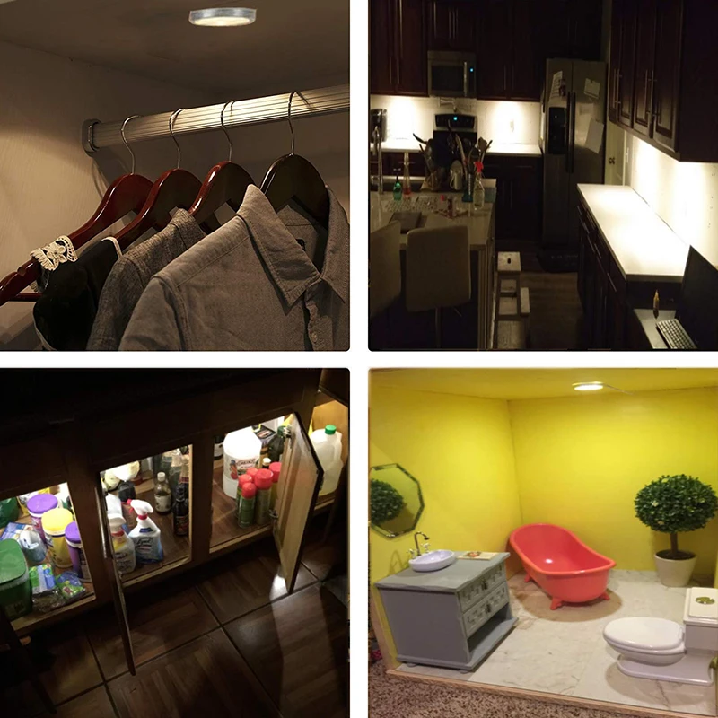 6pcs led under cabinet light with 12v power driver 1 to 6 lamps indoor lamps for home shop cupboard closet kitchen lighting free global shipping