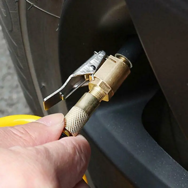 

Car Truck Metal Tyre Tire Inflator Valve Air Pump Charging Clip Nozzle Chuck