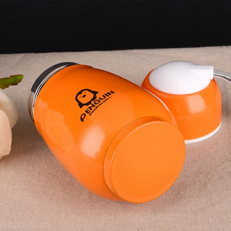 1PC Fashion Lovely Unisex Stainless Steel Penguin 300lml Vacuum Double Layer With Rope Hot water heating bottle | Дом и сад