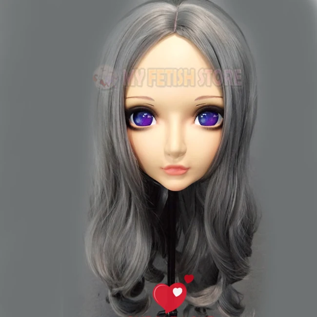 (KM1103) Женская/Девичья Милая полимерная маска Kigurumi BJD для косплея японского аниме