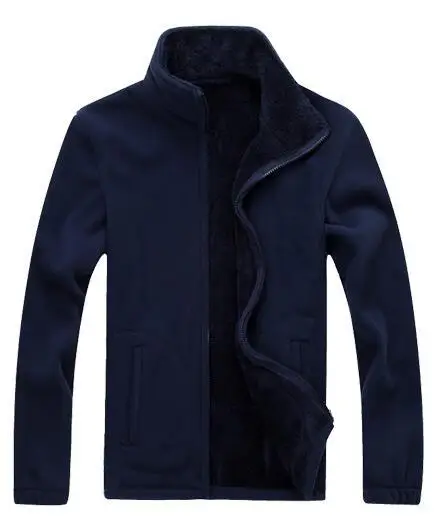 Женские плотные куртки, флисовая спортивная одежда, 5XL 6XL 7X 8XL, шерстяные теплые толстовки, повседневные теплые пальто, одноцветная Толстовка для женщин - Цвет: navy