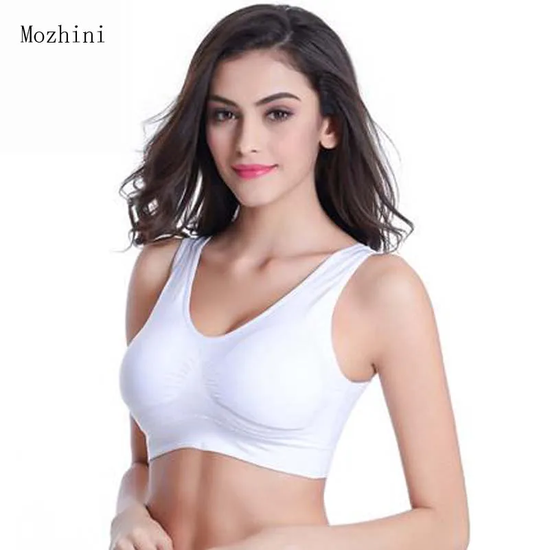 

Black white Women seamless Comfortable push up Bra Vest Padded Crop Tops Underwear No Wire-rim big Size bra for S M L XL 2XL 3XL