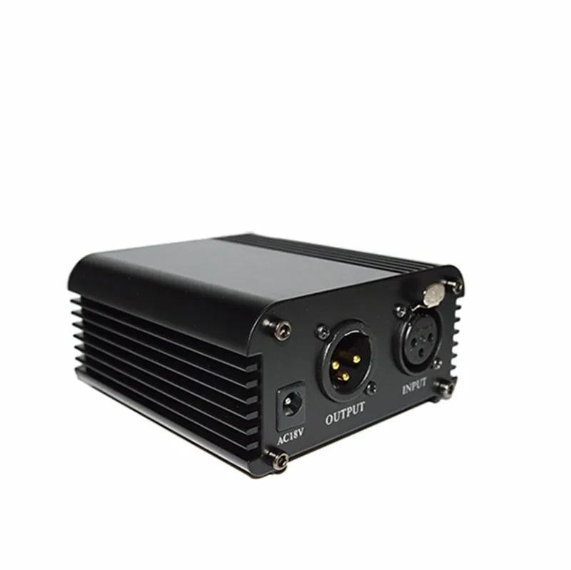 Профессиональный 1 канальный конденсаторный микрофон источник питания 48 В