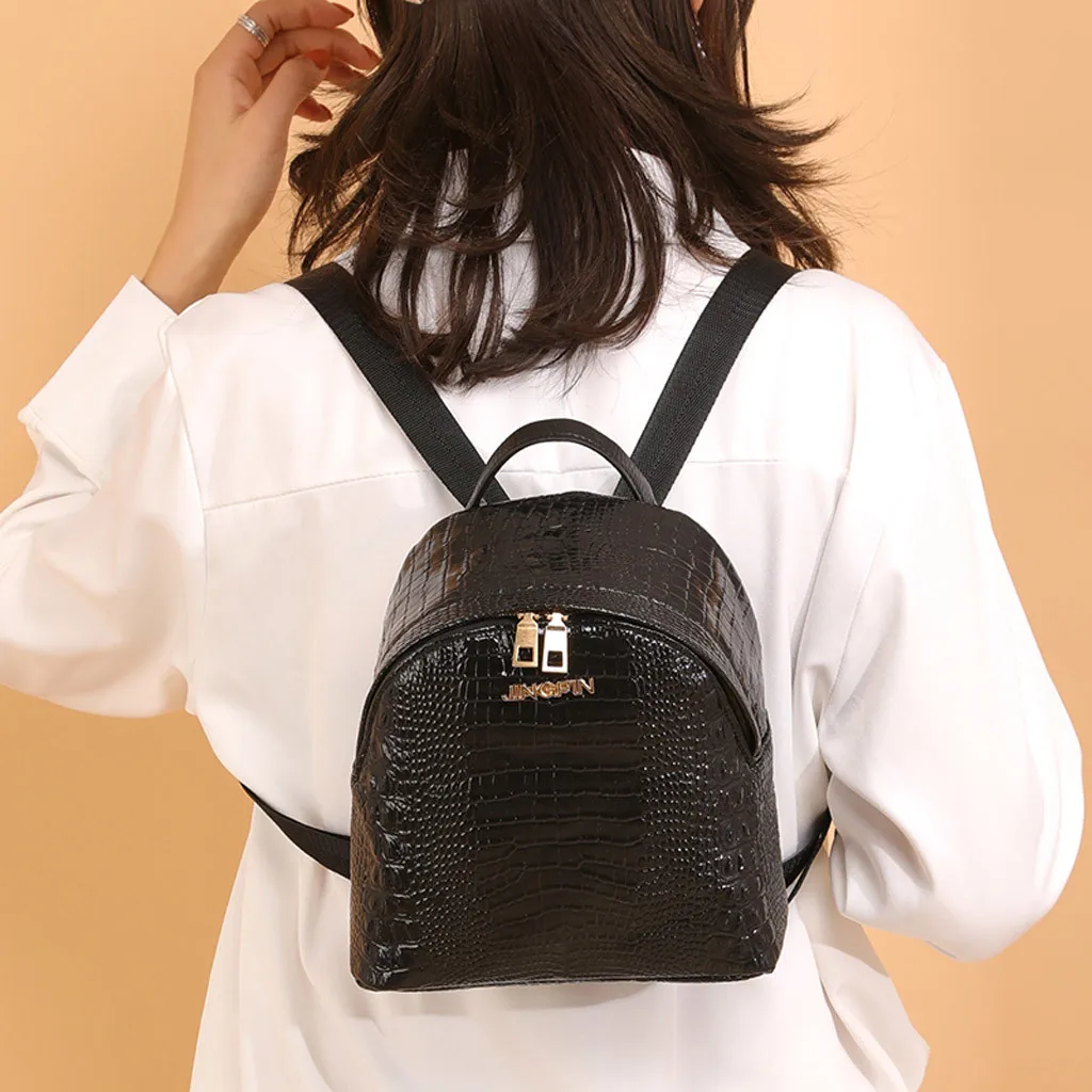 Mochilas mujer 2019 рюкзак для женщин путешествия Студент аллигатора узор школьный