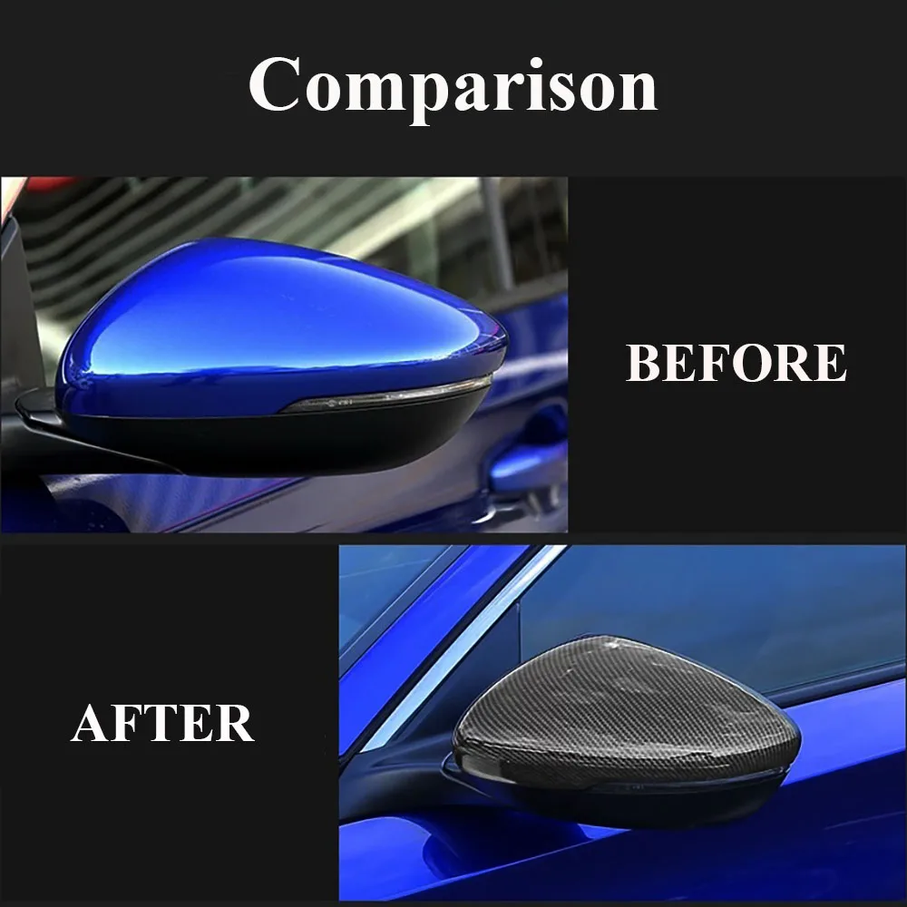 JEAZEA 2 шт. ABS Carbon Fiber накладка на зеркало заднего вида автомобиля отделка крышки