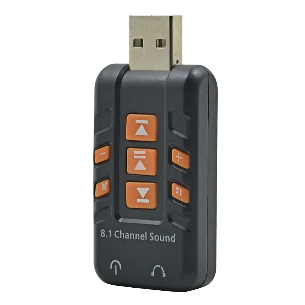 TISHRIC звуковая карта USB 2,0 Внешний аудио адаптер USB до 3,5 мм Jack Amplifer стерео 8,1 Virtual для Mac/Windows/XP/Vista/Linux