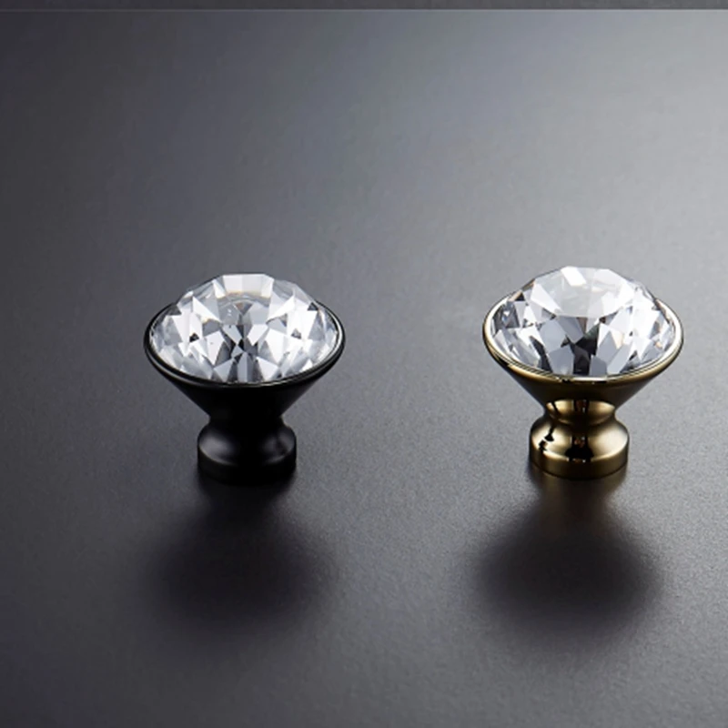 Роскошные мебельные ручки с кристаллами и бриллиантами кухонный шкаф выдвижным