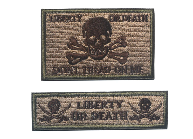 AHYONNIEX 1 комплект 2 шт. Lembroidery Liberty или Death patches Тактическая Военная ткань патч 3D флаг