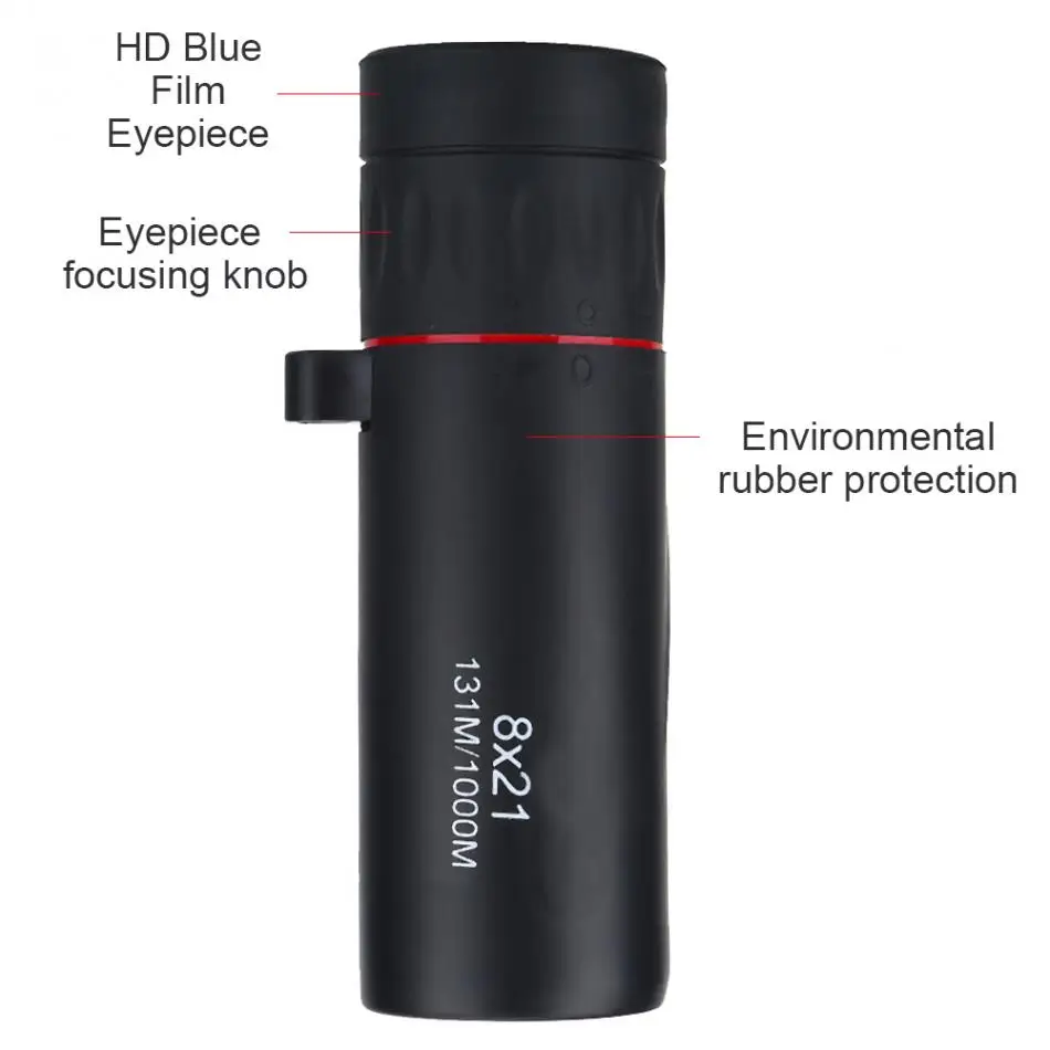 Мини карманный монокулярный телескоп 10X25 HD бинокль зуммирующий оптический