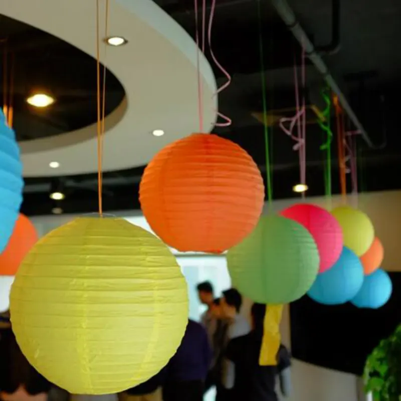 Круглые Китайские бумажные фонари 8 дюймов 12 декор на Новый год и Рождество