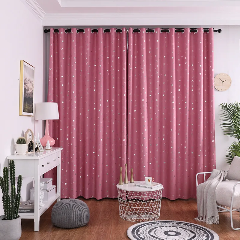 Синий с изображением луны и звезд белый прозрачный тюль для окон Шторы s Гостиная