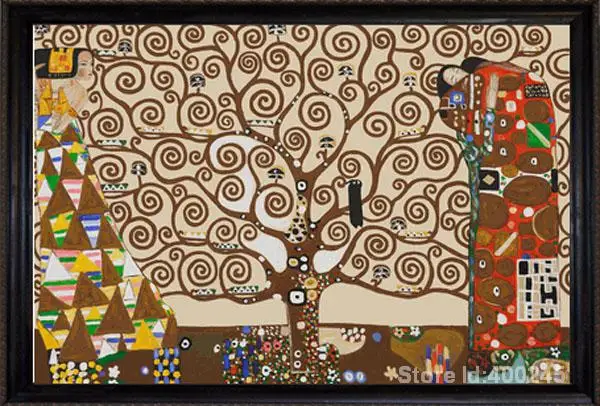 Beste Beroemde Schilderijen By Gustav Klimt De Levensboom Stoclet Frieze Wall Art Handgeschilderde Hoge Kwaliteit