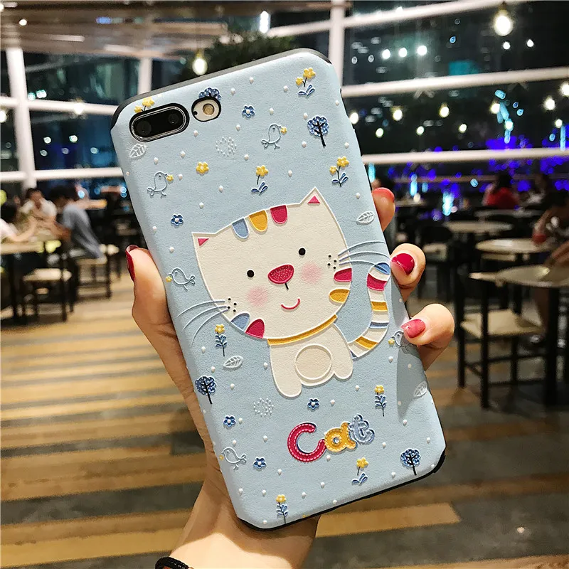 Модные Симпатичные застенчивый Cat чехлы для iphone 8 антидетонационных Телефон Hard