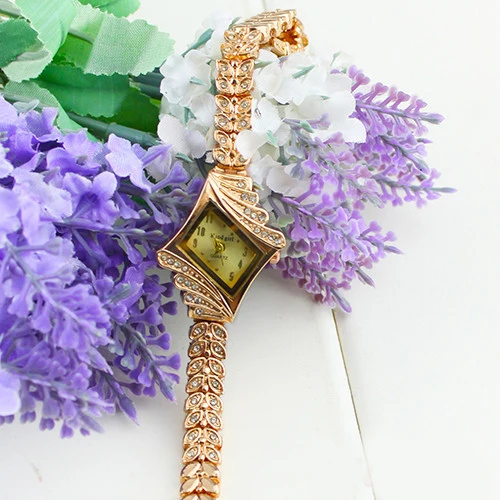 Мода новое поступление леди женщин часы класса люкс горный хрусталь кристалл