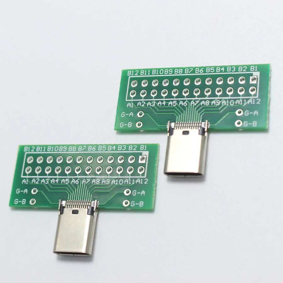 1 шт. USB 3,1 type C разъем 24 шпильки гнездо адаптер розеток для припоя провода и кабель 24 P печатная плата поддержка