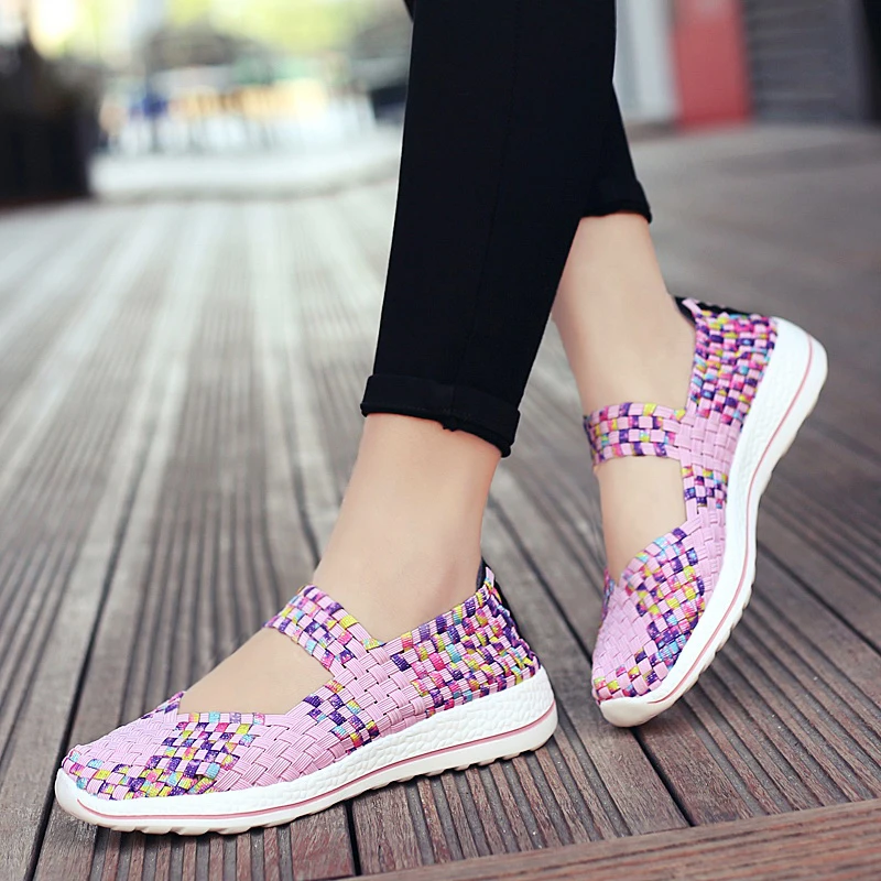 Женские летние кроссовки на плоской подошве дышащие женские Мягкие прогулочные