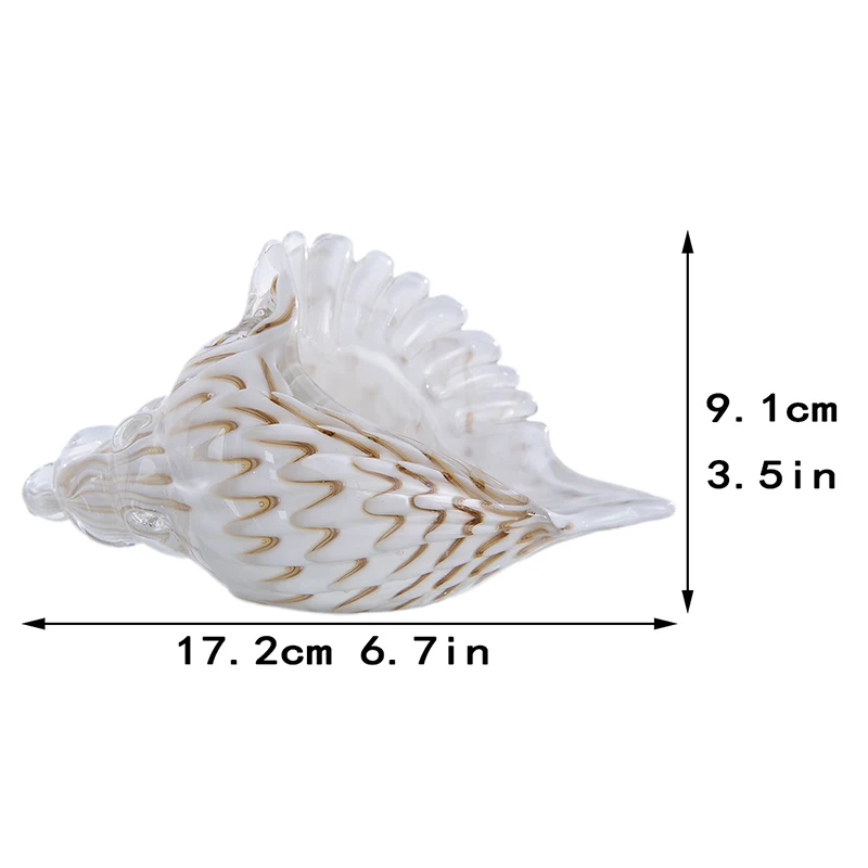 Большие вручную выдувные морские ракушки H &amp D статуэтки стеклянные для