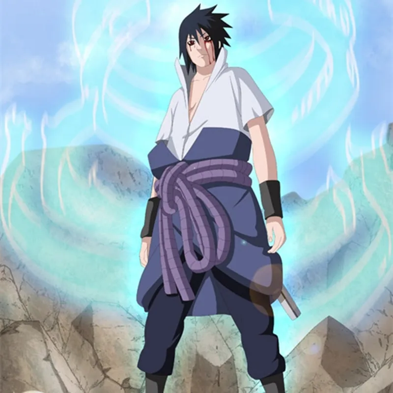 Uchiha Sasuke костюмы для косплея Аниме Наруто Shippuden одежда (Блейзер + брюки поясная